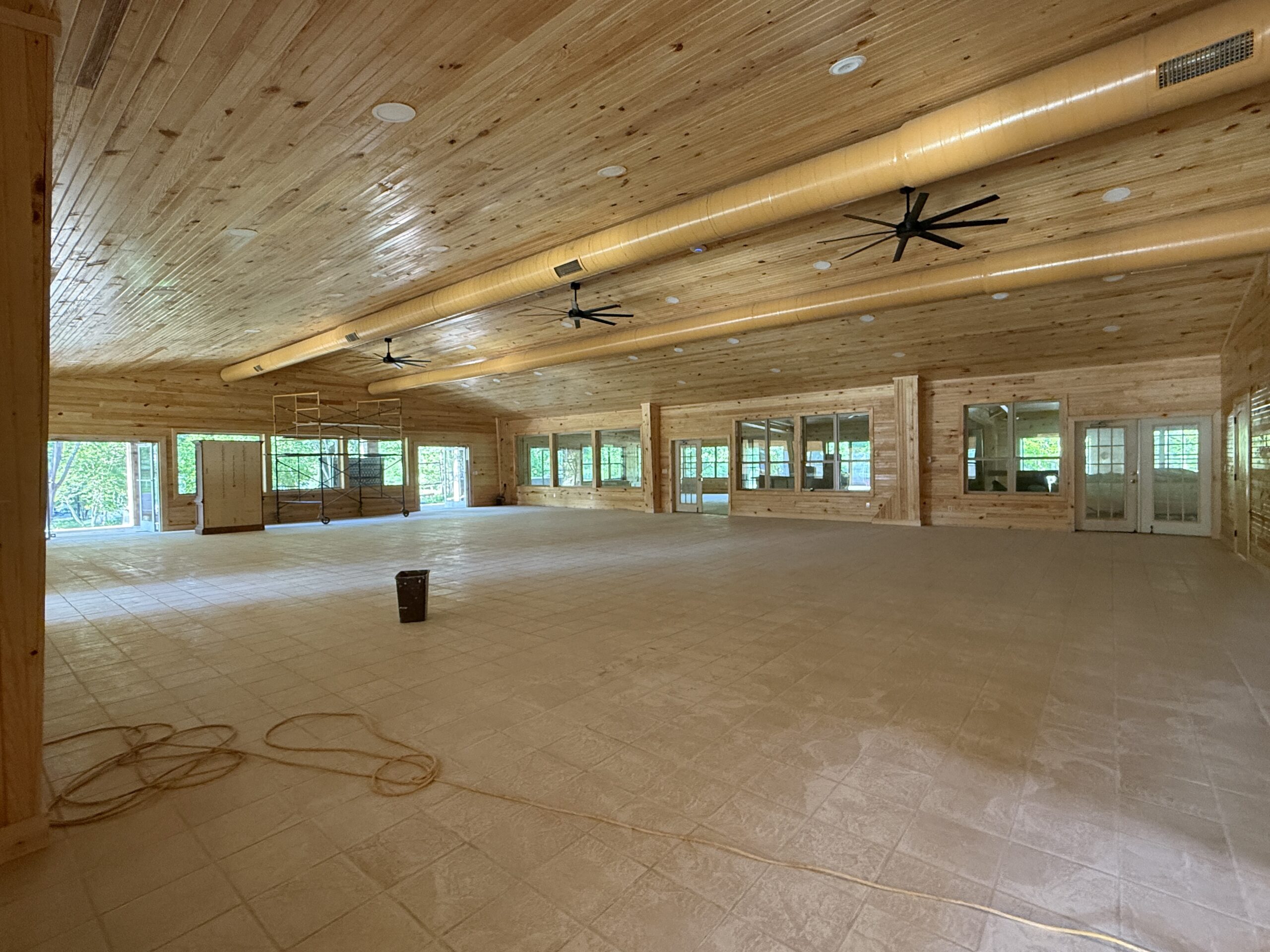 inside dining hall extension clean