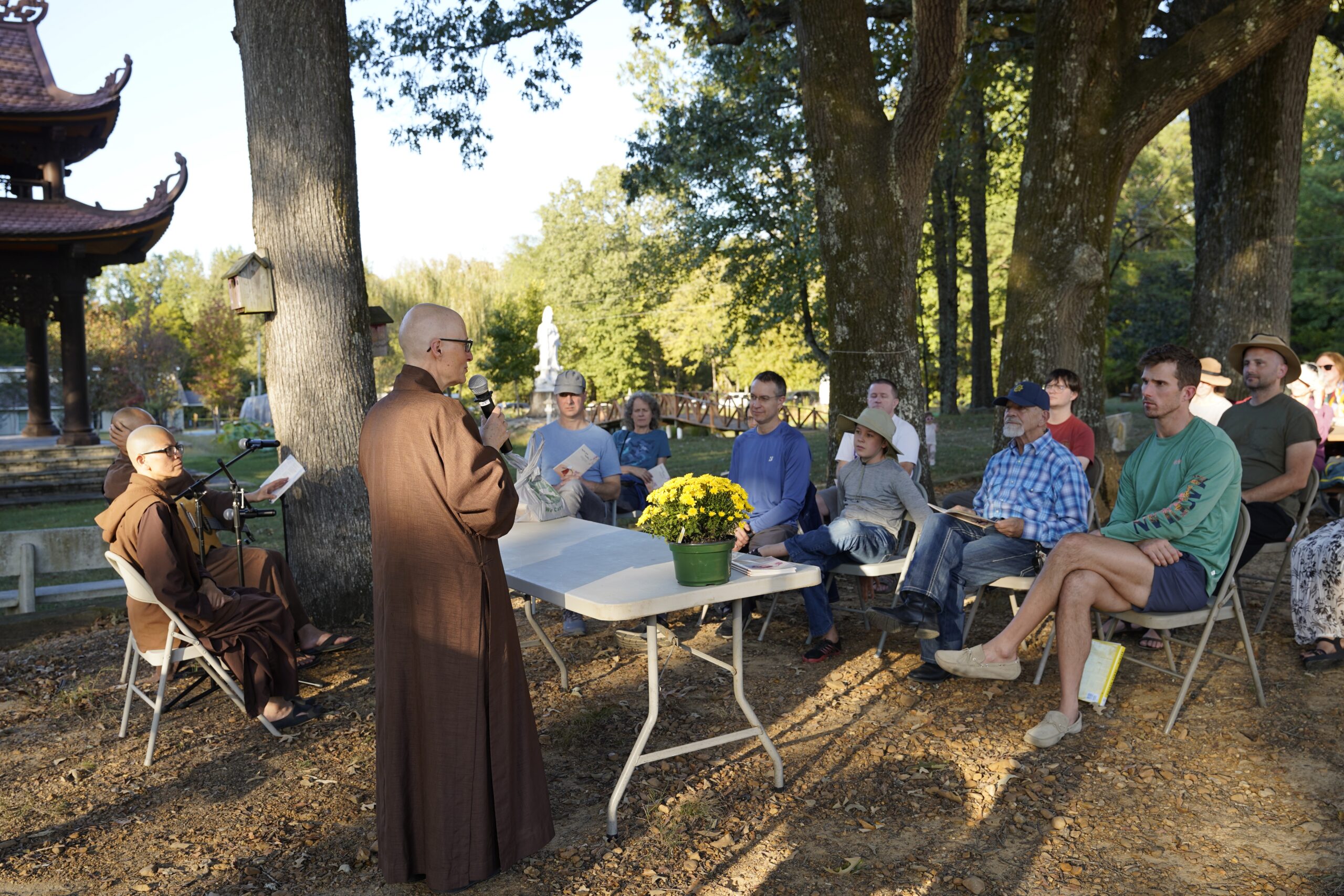 Sr. Tri Nghiem offered our monastery tour